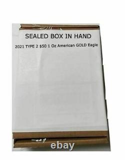 2021 W TYPE 2 $50 1 Oz American GOLD Eagle US Mint SEALED BOX IN HAND