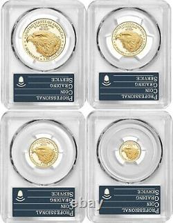 2021-W Type 2 Gold Eagle 4 Coin Set PCGS PR70DCAM FDOI 35th Anniversary OGH