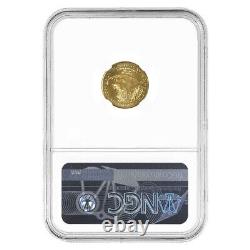 2022 1/10 oz $5 Gold American Eagle NGC MS 69 Mint Error (Obv Struck Thru)