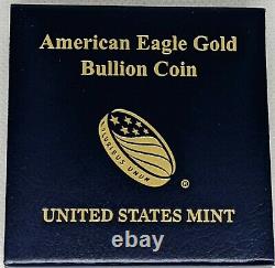 2022 1/10 oz $5 Gold American Eagle with US Mint Box & Guardhouse Capsule BU