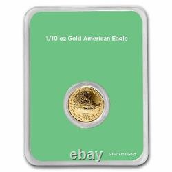2022 1/10 oz American Gold Eagle withMerry Christmas Tree Card SKU#255194
