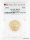 2022 $10 Gold American Eagle Pcgs Ms70 First Day Of Issue Flag Label