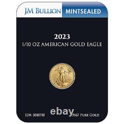 2023 1/10 oz American Gold Eagle Coin (MintSealed, BU)