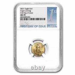 2023 1/10 oz American Gold Eagle MS-70 NGC (First Day of Issue) SKU#258703