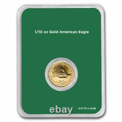 2023 1/10 oz American Gold Eagle withGreen Merry Christmas Card SKU#280984