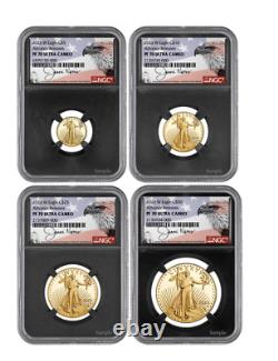2023 4-coin Proof Gold Eagle Set Ngc Proof 70 Advance Release Jennie Norris