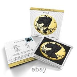2023 American Eagle 24k Gilded 1 oz Silver Coin 500 Mintage