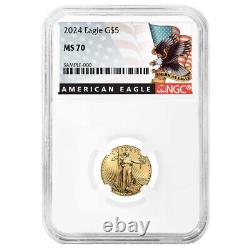 2024 $5 American Gold Eagle 1/10 oz NGC MS70 Black Label