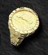 22k-fine Gold 1/10 Oz Us American Eagle Coin In-14k Solid Gold Nugget Ring