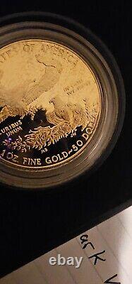4 coin 1988 American Eagle Gold Proof Set AGE in Box with COA Roman Numerals