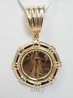 90% Gold American Eagle Coin 14k Pendant (8202)
