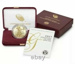 American Eagle 2021 One Ounce Gold Proof Coin 1oz UNOPENED BOX