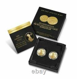 American Eagle 2021 One-Tenth Ounce Gold Two-Coin Set Designer Edition SEALED