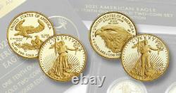 American Eagle 2021 One-Tenth Ounce Gold Two-Coin Set Designer Edition x/5000