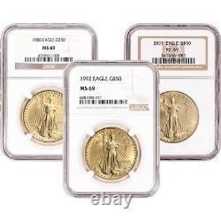 American Gold Eagle 1 oz $50 NGC MS69 Random Date and Label