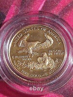 American Gold Eagle $5 (1/10oz) Brilliant Uncirculated Random Date Age