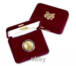 BUY HERE! 1- 2021-W 1/2oz Fine Gold Proof Am Eagle Coin(T-1) +US Mint Pres. Cs