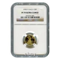 Certified Proof American Gold Eagle $5 1993-P PF70 NGC