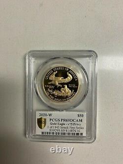 End of World War II 75th Anniversary American Eagle Gold Proof Coin V75 PR69