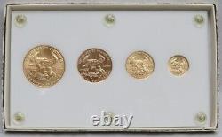 First Day Issued 1986 Gold American Eagle Gem Mint State 4 Coin Set 1.85 Oz