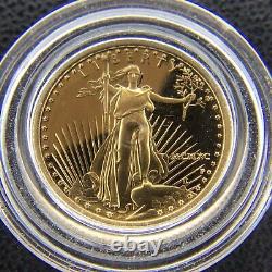 GEM BU+ PROOF 1990-P 1/10 oz ($15) American Gold Eagle in Capsule AGE