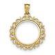 Genuine 14k Yellow Gold Fancy Prong 1/10 Oz American Eagle Coin Bezel