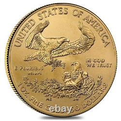 Lot of 2 1 oz Gold American Eagle $50 Coin BU (Random Year)