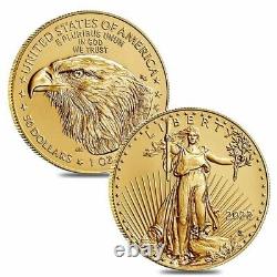 Lot of 2 2022 1 oz Gold American Eagle $50 Coin BU