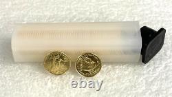 Lot of 2 Gold 2023 Gold 1/10 oz Gold American Eagle $5 US Mint Gold Eagle Coins