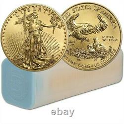 Lot of 40 2021 1/4 oz Gold American Eagle Coin BU In US Mint Tube
