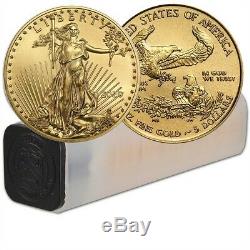 Lot of 50 2020 1/10 oz Gold American Eagle Coin BU In US Mint Tube