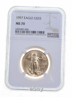 MS70 1997 $25 American Gold Eagle Graded NGC 5482