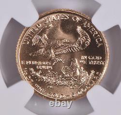 MS70 1998 $5 1/10 th Oz Gold American Eagle NGC Brown Label