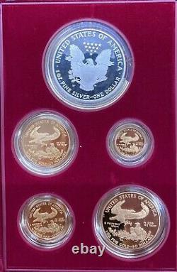 MUST-HAVE 1995-W American Eagles Gold & Silver 10th Anniversary 5-Coin Set