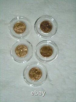 One 2021 AMERICAN EAGLE 1/10 OZ GOLD $5 COIN IN CAPSULE LAST YEAR OF THIS DESIGN