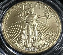 PCGS MS70 2021 W $10 Gold American Eagle Type 2 Unfinished Proof Dies Error