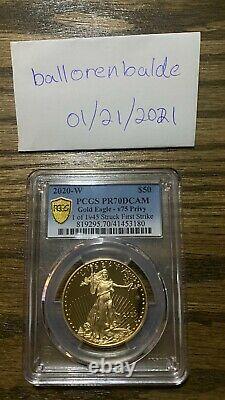 PCGS PR70 FIRST STRIKE End of World War II 75th American Eagle Gold Proof Coin