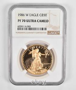 PF70 UCAM 1986 $50 American Gold Eagle Graded NGC 0401