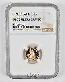 PF70 UCAM 1993-P $5 American Gold Eagle Graded NGC 0107