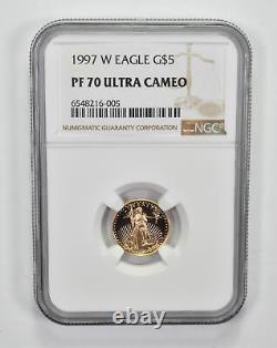 PF70 UCAM 1997-W $5 American Gold Eagle Graded NGC 0657
