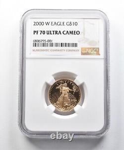 PF70 UCAM 2000-W $10 American Gold Eagle 1/4 Oz Gold NGC 0017