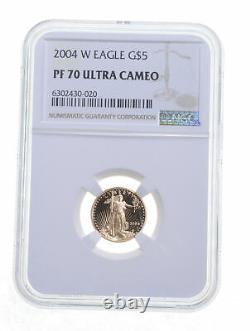 PF70 UCAM 2004-W $5 American Gold Eagle Graded NGC 5833