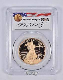 PR69DCAM 2021-W $50 American Gold Eagle Type 1 Reagan Legacy Signed PCGS 2396