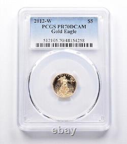 PR70 DCAM 2012-W $5 American Gold Eagle 1/10 Oz Gold PCGS 3947