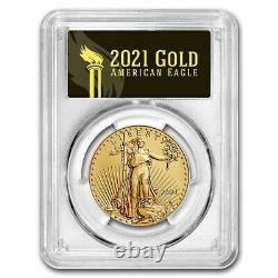 Pre-Sale 2021 1 oz Gold Eagle MS-70 PCGS (FDI, Black Label, Type 2)