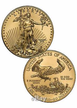 RANDOM DATE 1 oz Gold American Eagle $50 Gem BU Coin SKU26177