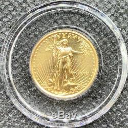 Random Year 1/10 oz Gold American Eagle Brilliant Uncirculated New Coin Capsule