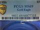 United States-1986 1/10 Oz $5 Gold Eagle Pcgs Ms 69 Unc. Gold Shield Km# 216