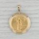 Without Stone American Eagle Pendant With Free Chain 14k Yellow Gold Finish
