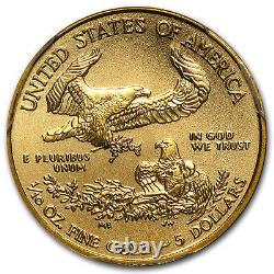 1/10 oz Aigle d'or américain MS-70 PCGS (Année au hasard) SKU #83506